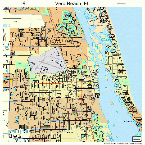 Vero Beach Florida Street Map 1274150