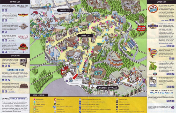 Universal Studios Map Califonia