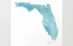 Watercolor Florida Map Printable Maps