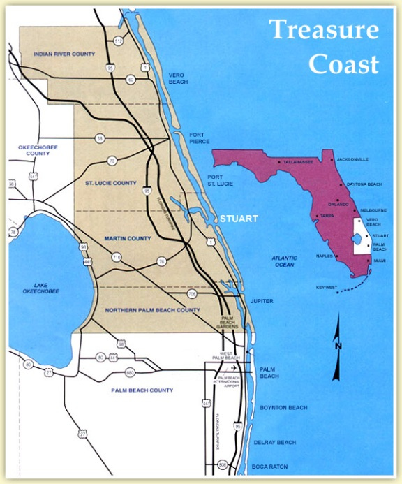 Treasure Coast Florida Map