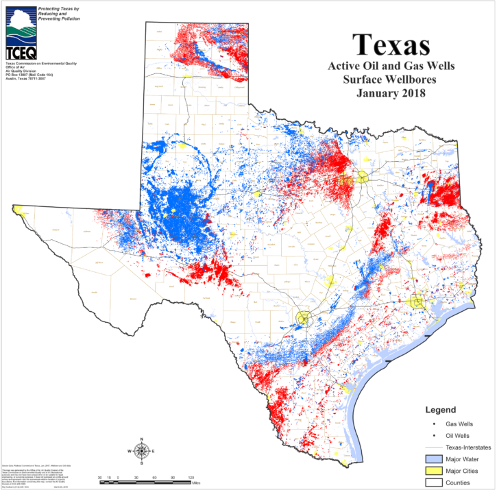 Oil And Gas Fields Map In Texas 2020