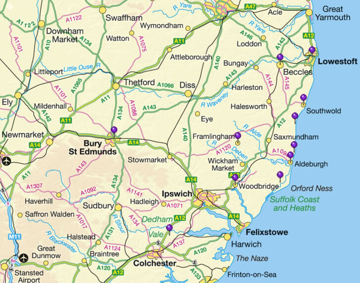 Suffolk Uk Map