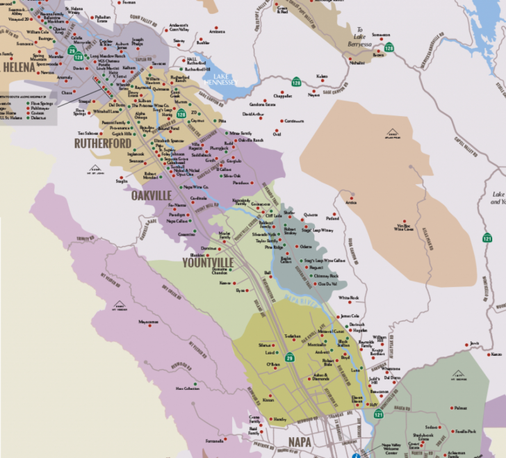 Wine Country Map Of California