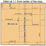 Winnie Texas Street Map 4879792