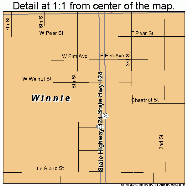 Winnie Texas Street Map 4879792