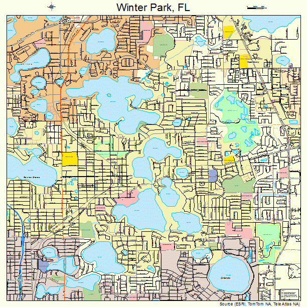 Winter Park Florida Street Map 1278300