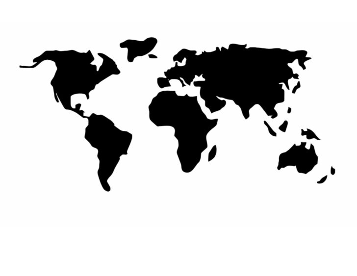 World Map Stencil Printable